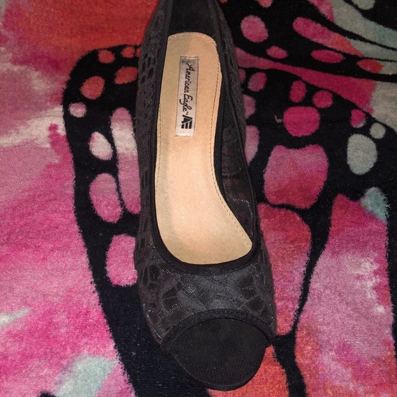 American eagle Black wedge heels 8.5 - Picture 2 of 4